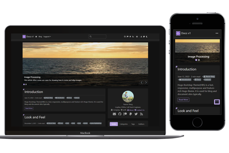 Bootstrap Theme for Personal Blog and Documentations