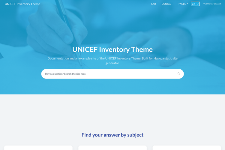 UNICEF Inventory